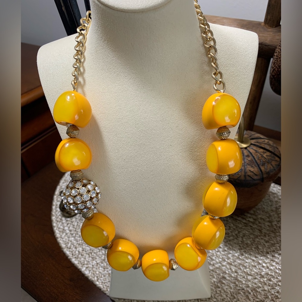 M Haskell Large Bead & Crystal Necklace